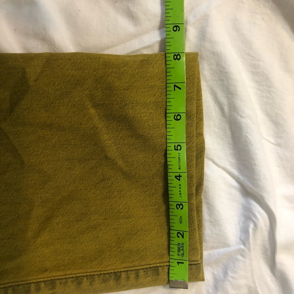 Levi’s Retro Color Washed 501 CT (Customized Tapered) Yellow Jeans Mens 40x24 - Picture 10 of 13